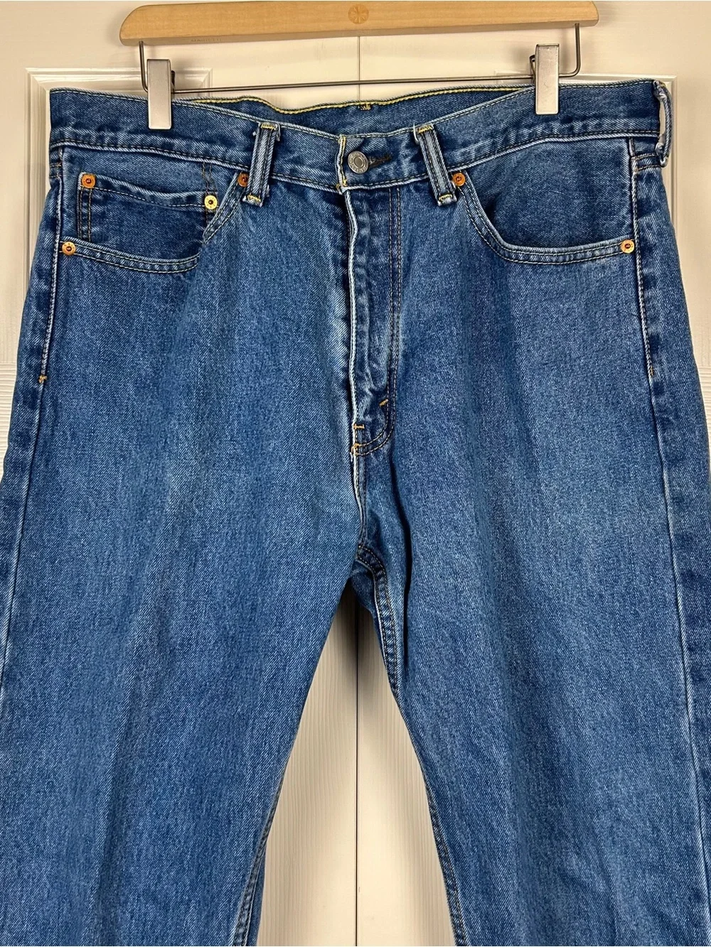 Levi’s 505 Blue Denim Straight Jeans 36x34